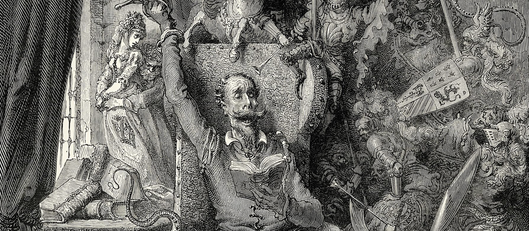 Don Quiote Chapter 1 Plate 1 Gustave Dore